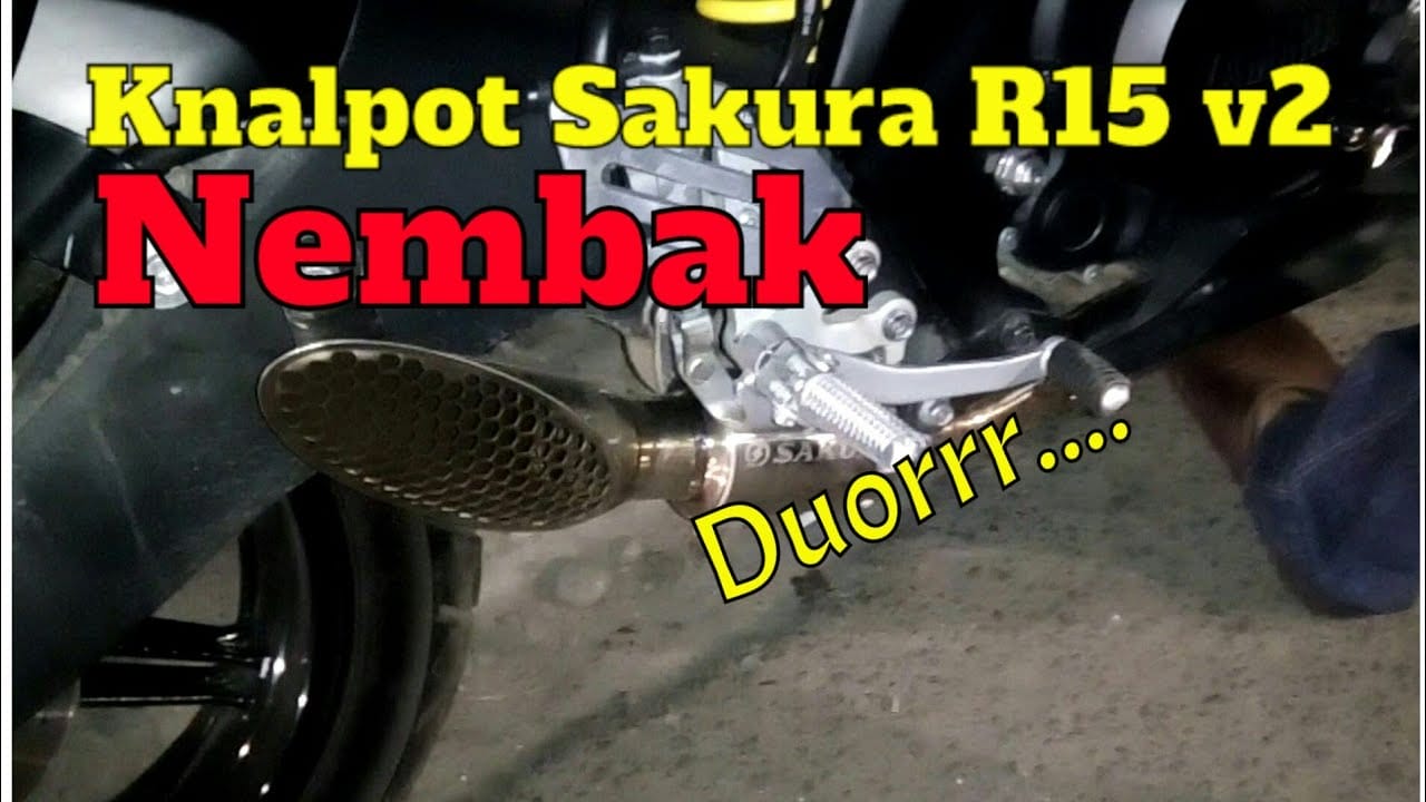 modifikasi r15 – tes suara knalpot sakura r15 v2 knalpot bambu runcing kode ar09