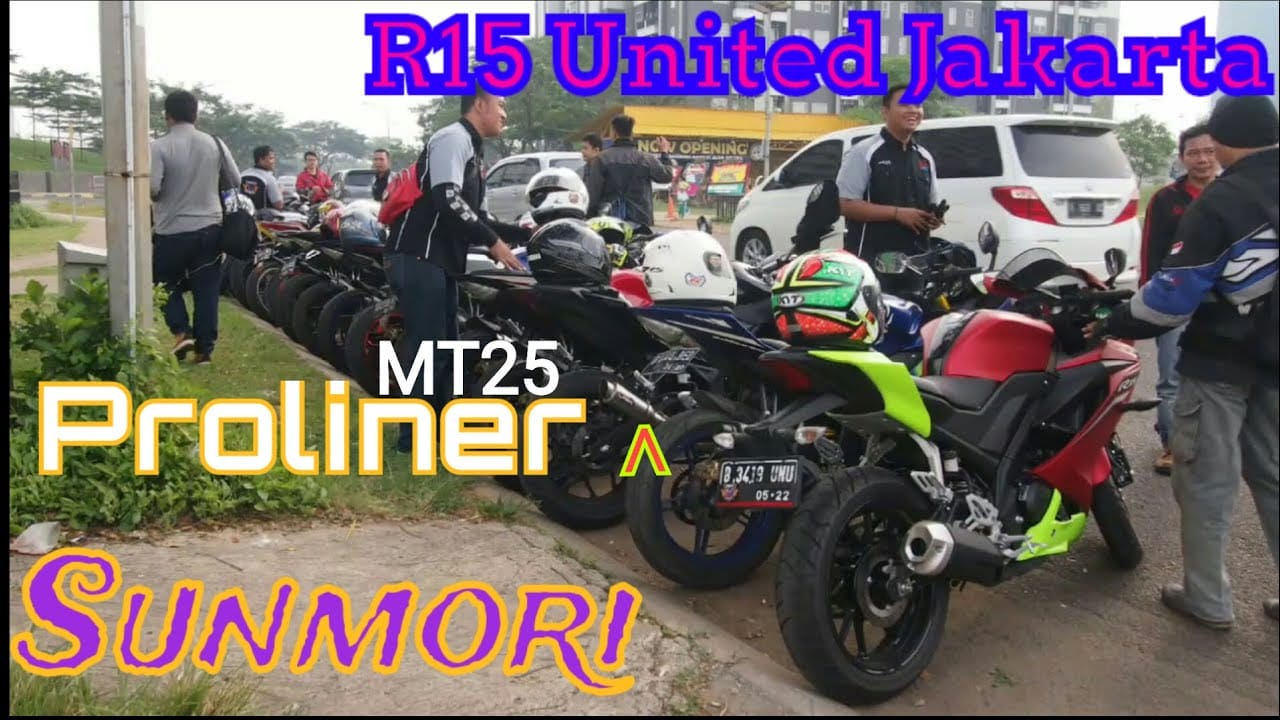 (use headset) #part1 sunmori w/ r15 united jakarta goes to bsd serpong | suara knalpot proliner mt25