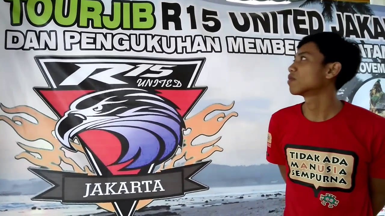 r15 touring – pesan para member r15 united jakarta atas kelancaran touring pantai sawarna