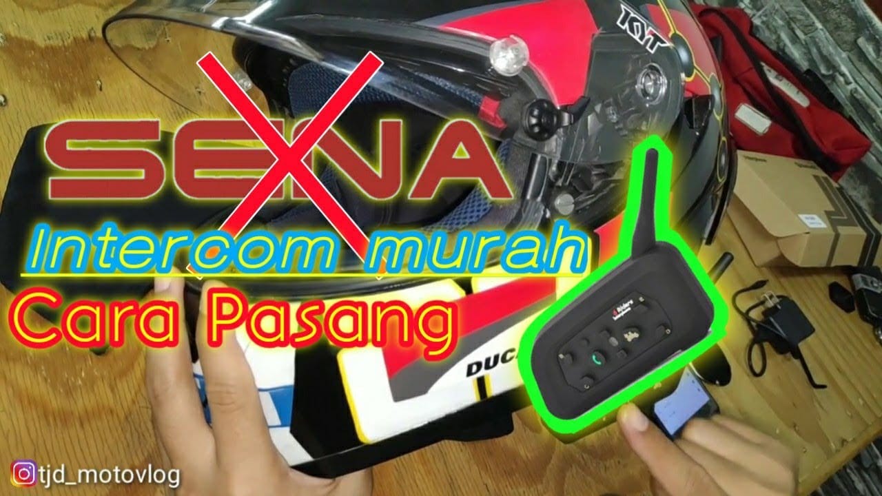Pasang Intercom – Modif Helm Vendetta 2 di Pasang Intercom Murah Vnetphone V6 – Helm KYT Vendetta 2