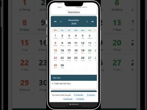 Kalender Jawa November 2026