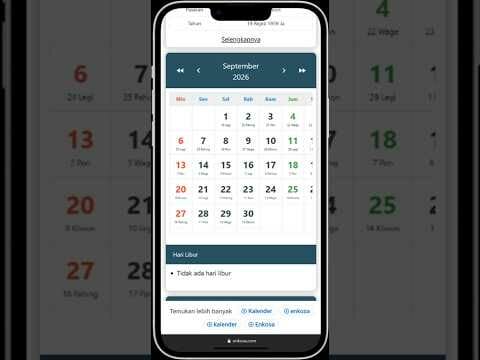 Kalender Jawa September 2026